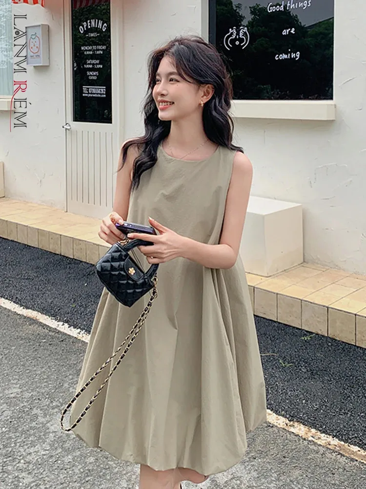 LANMREM Casual Dress For Women O-neck Sleeveless Solid Color Knee-length Dresses Versatile 2024 Summer New Clothing 2Z1535
LANMREM Casual Dress For Women O-neck Sleeveless Solid Color Knee-length Dresses Versatile 2024 Summer New Clothing 2Z1535