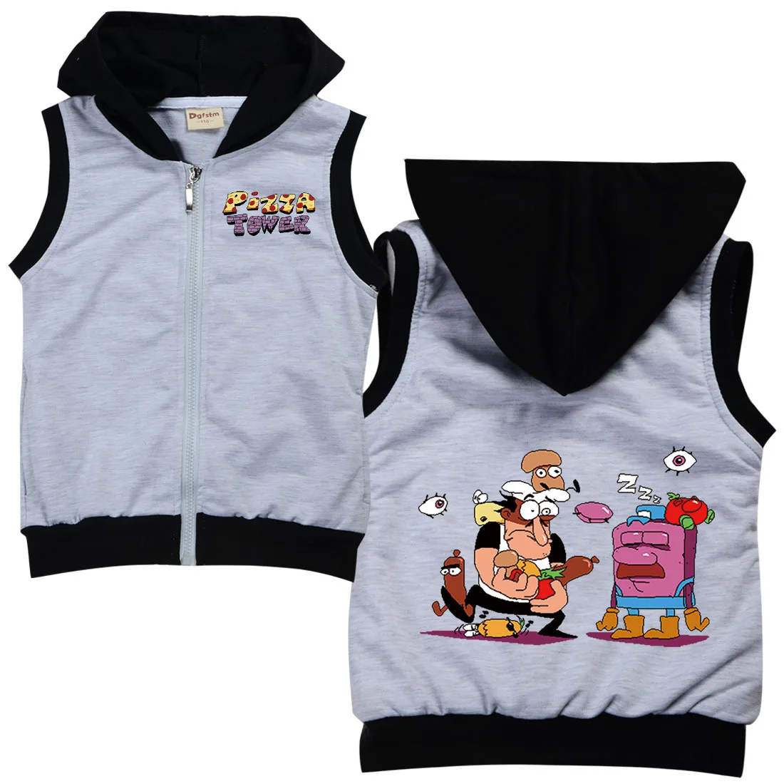 Pizza Tower Clothes Kids Sleeveless Vest Jacket with Hooded and Zipper Baby Boys Sweatshirt Girls Casual Coats Children Outwear
Pizza Tower Clothes Kids Sleeveless Vest Jacket with Hooded and Zipper Baby Boys Sweatshirt Girls Casual Coats Children Outwear