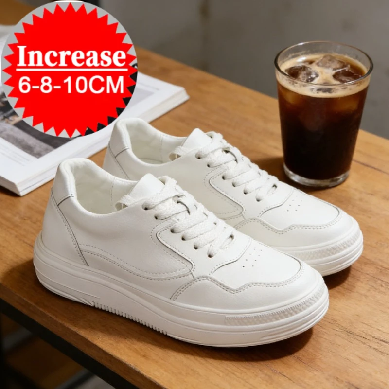 New Invisible Height-increasing Shoes for Men, 6CM-8CM-10CM Sports Shoes,White Leather Sports Shoes for Men,Enlarged Sizes 36-45
New Invisible Height-increasing Shoes for Men, 6CM-8CM-10CM Sports Shoes,White Leather Sports Shoes for Men,Enlarged Sizes 36-45