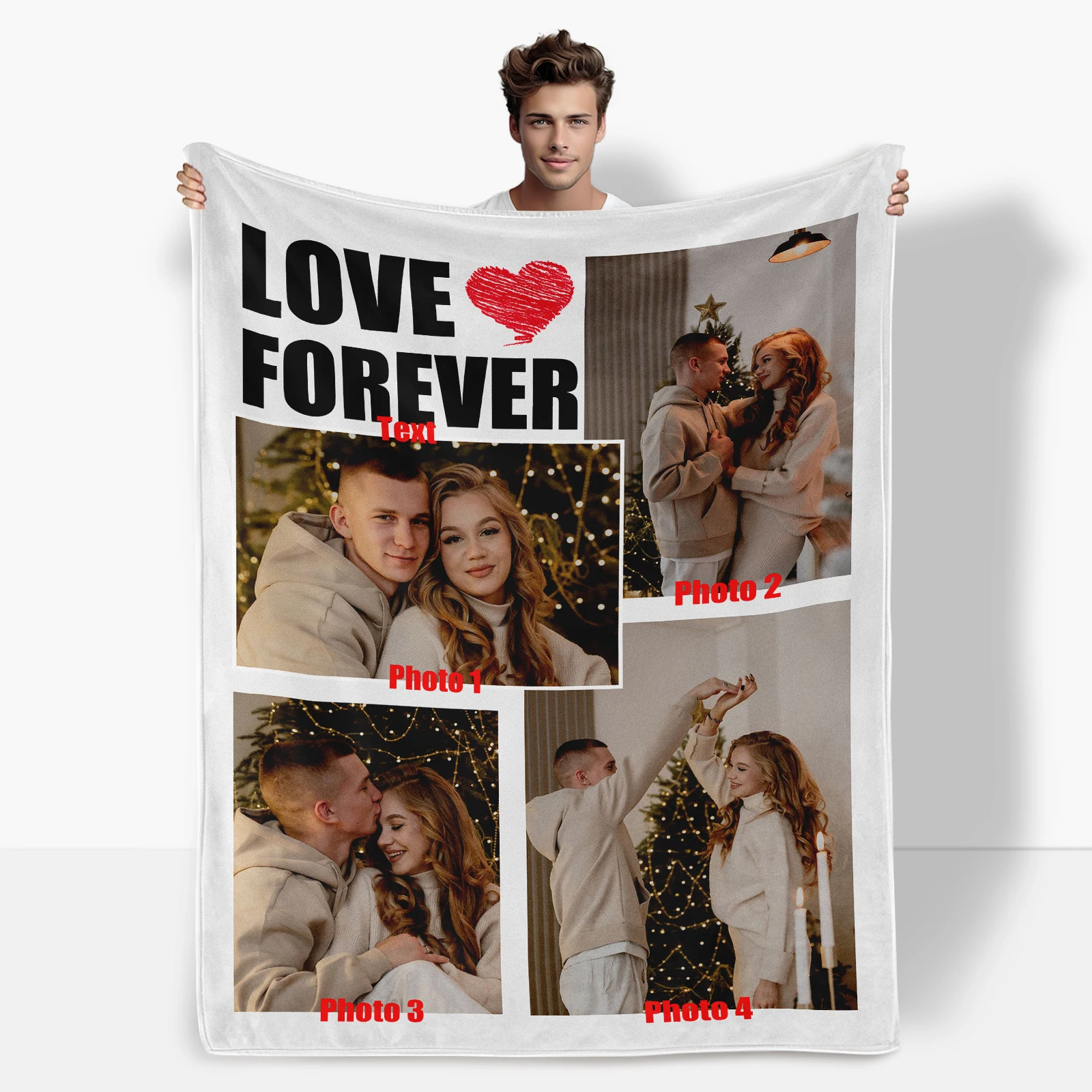 Custom Photo And Text Design Blanket With Heart Theme Cozy Warm Throw Personalized Gift Thoughtful Keepsake Present Special
Custom Photo And Text Design Blanket With Heart Theme Cozy Warm Throw Personalized Gift Thoughtful Keepsake Present Special