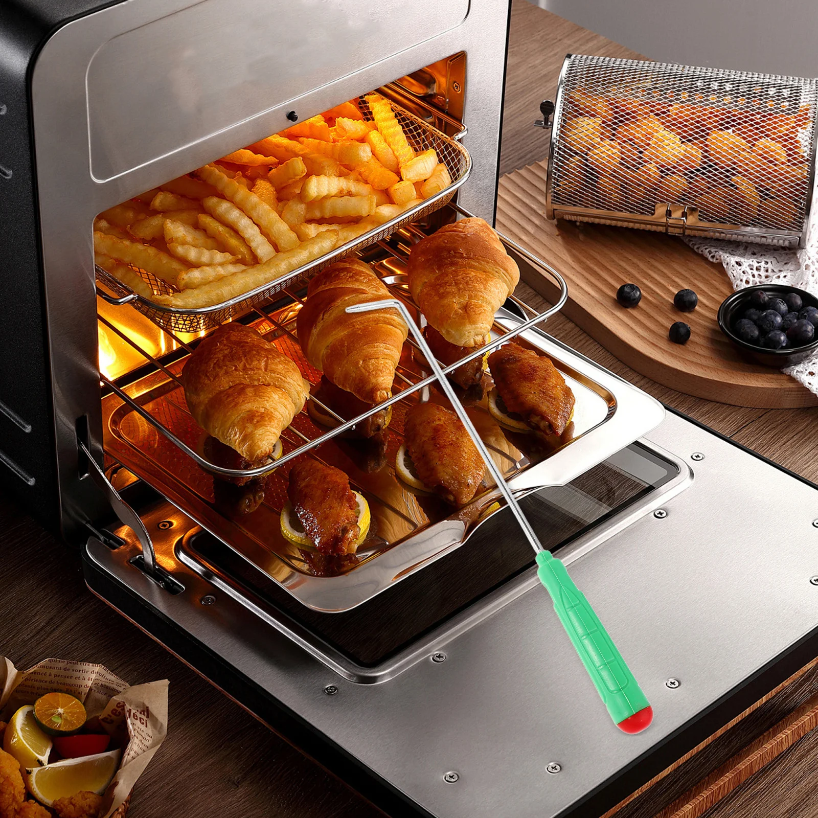 Oven Rack Extender Fire Pit Hook Metal Long Handle Tool for Toaster Oven Air Fryer Baking Safety Accessory Fireplace Tools
Oven Rack Extender Fire Pit Hook Metal Long Handle Tool for Toaster Oven Air Fryer Baking Safety Accessory Fireplace Tools