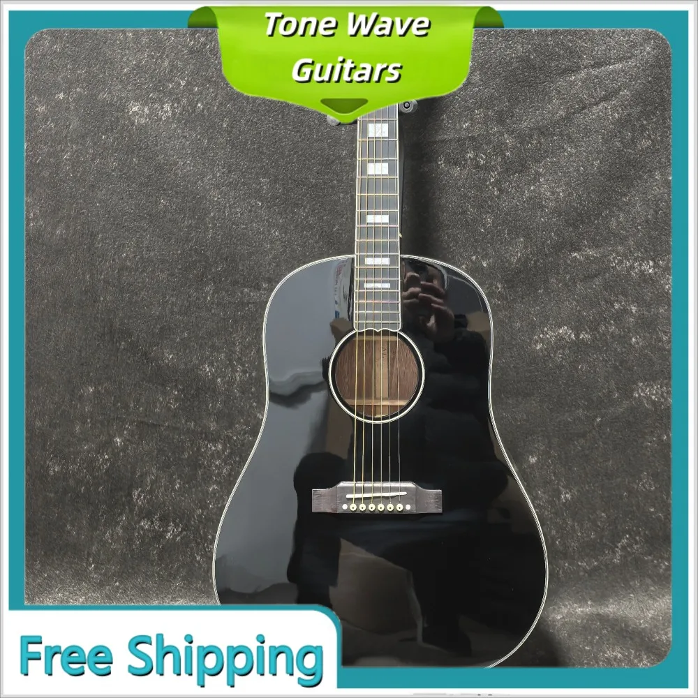 Black J45 Acoustic Guitar 41 Inch Solid Top Picea Asperata Body W/Bone Nut/Saddle Black Ebony Fingerboard 6 Strings Handcrafted
Black J45 Acoustic Guitar 41 Inch Solid Top Picea Asperata Body W/Bone Nut/Saddle Black Ebony Fingerboard 6 Strings Handcrafted