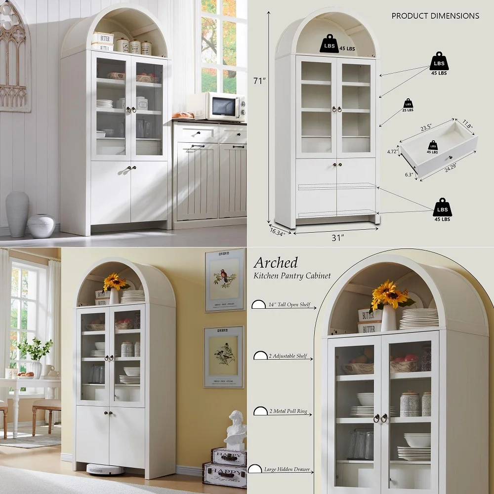 HomePlus 2Door Kitchen Pantry Cabinet Pantry cabinets, Soft White Finish
HomePlus 2Door Kitchen Pantry Cabinet Pantry cabinets, Soft White Finish