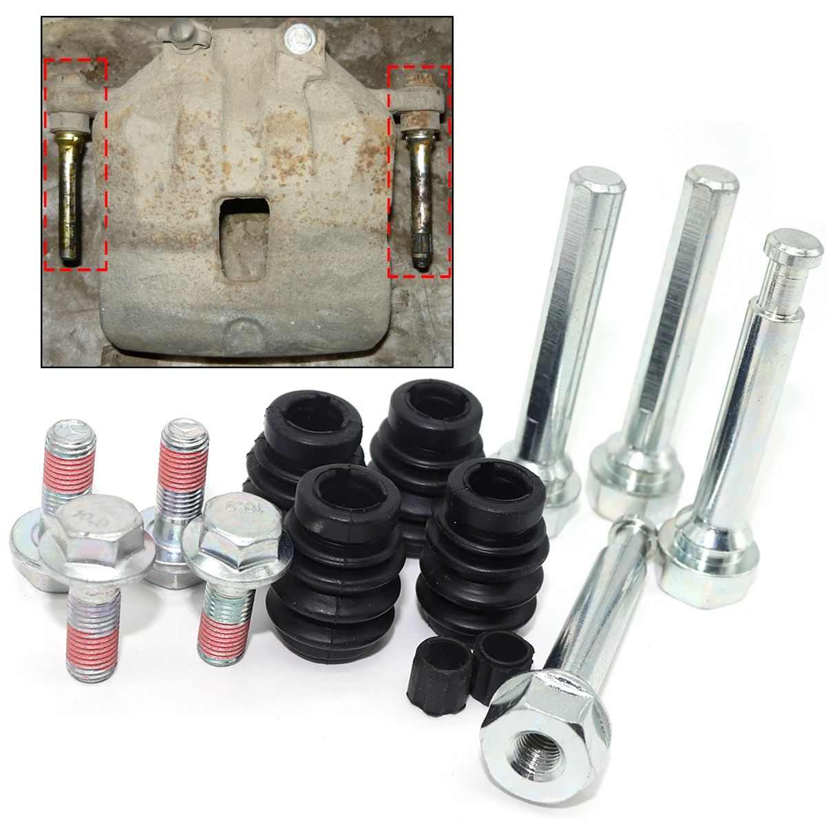 Brake Caliper Cylinder Slider Guide Pin For Disc Housing Bolts Bushing Boot Seal Kit For KIA SPORTAGE QL Hyundai SANTA FE CM DM
Brake Caliper Cylinder Slider Guide Pin For Disc Housing Bolts Bushing Boot Seal Kit For KIA SPORTAGE QL Hyundai SANTA FE CM DM