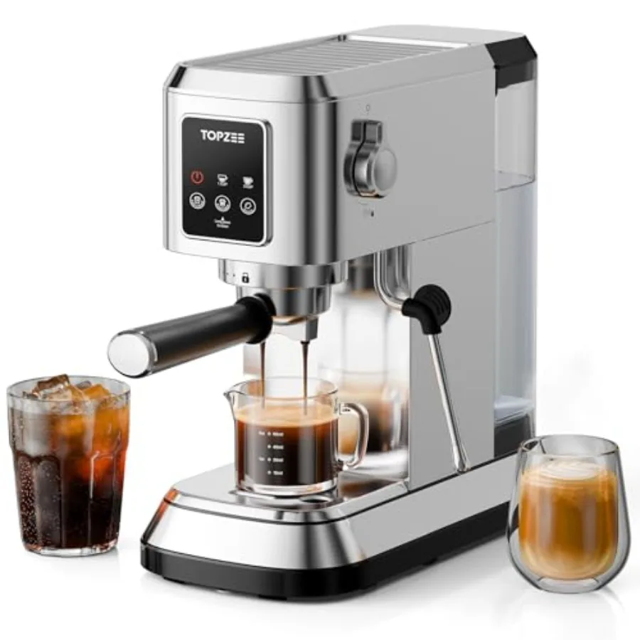 Espresso Machine 20 Bar Compact Coffee Maker with Milk Frother and Cold Brew Function 52oz Removable Water Tank Stainless Steel
Espresso Machine 20 Bar Compact Coffee Maker with Milk Frother and Cold Brew Function 52oz Removable Water Tank Stainless Steel