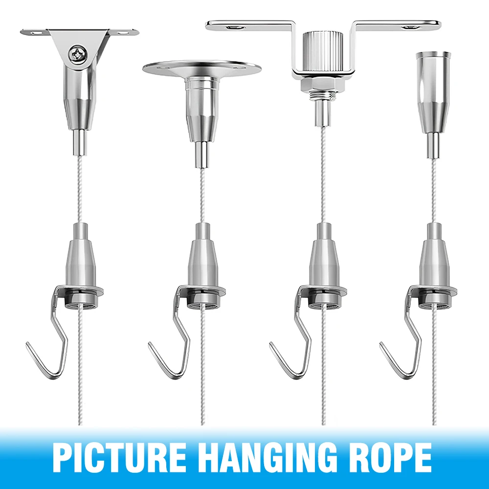 1PCS 1.5mm Adjustable Stainless Steel Wire Rope Cable Suspension Kit for Hanging Mirrors Lamps Artworks with A Safe Load of 30KG
1PCS 1.5mm Adjustable Stainless Steel Wire Rope Cable Suspension Kit for Hanging Mirrors Lamps Artworks with A Safe Load of 30KG