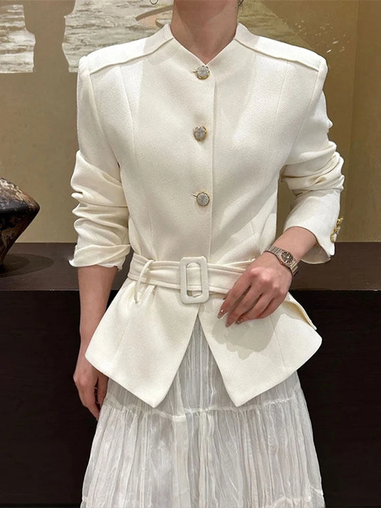 Elegant White Waist-Cinching Style Women's Jacket Spring 2026 Fashion Slimming Top High-End Feel Loose Fit Long Sleeve
Elegant White Waist-Cinching Style Women's Jacket Spring 2026 Fashion Slimming Top High-End Feel Loose Fit Long Sleeve