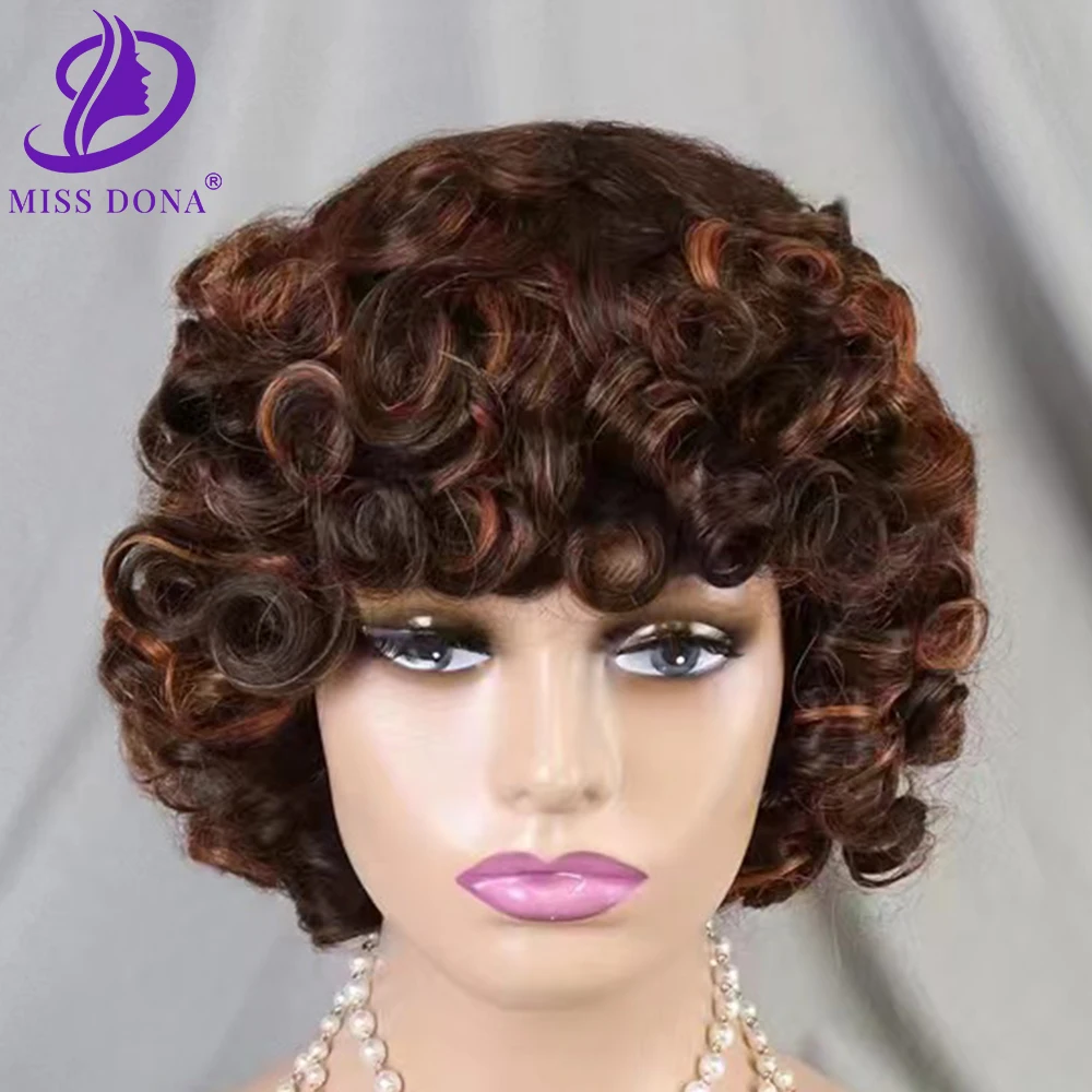6 Inch 200 Density Short Bob Hair Wig Highlight Loose Wave Hair Wig With Bang 100% Human Hair Wig For Women
6 Inch 200 Density Short Bob Hair Wig Highlight Loose Wave Hair Wig With Bang 100% Human Hair Wig For Women