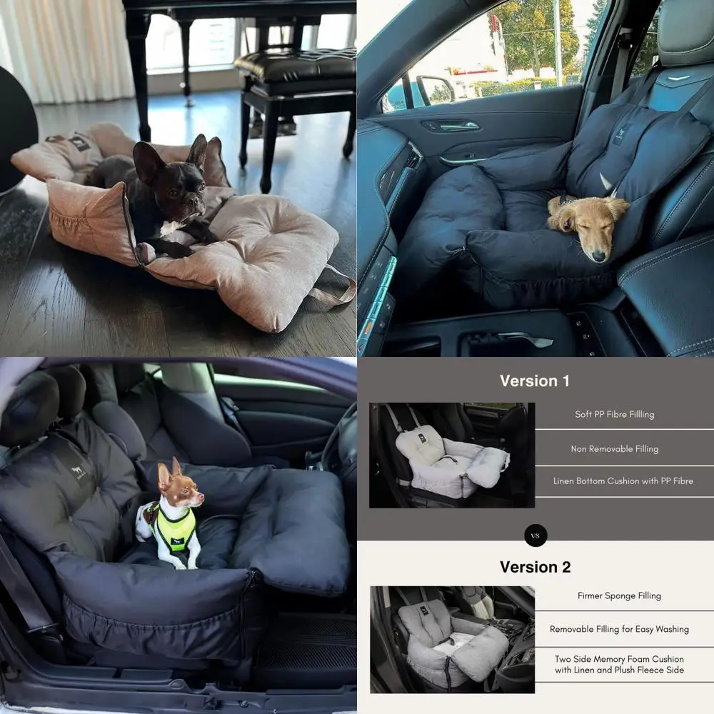 Compact Dog Car Seat with Travel Bed, Carrier, and Leash for Pets up to 25 lbs, Water-Resistant and Washable (Black, Small)
Compact Dog Car Seat with Travel Bed, Carrier, and Leash for Pets up to 25 lbs, Water-Resistant and Washable (Black, Small)