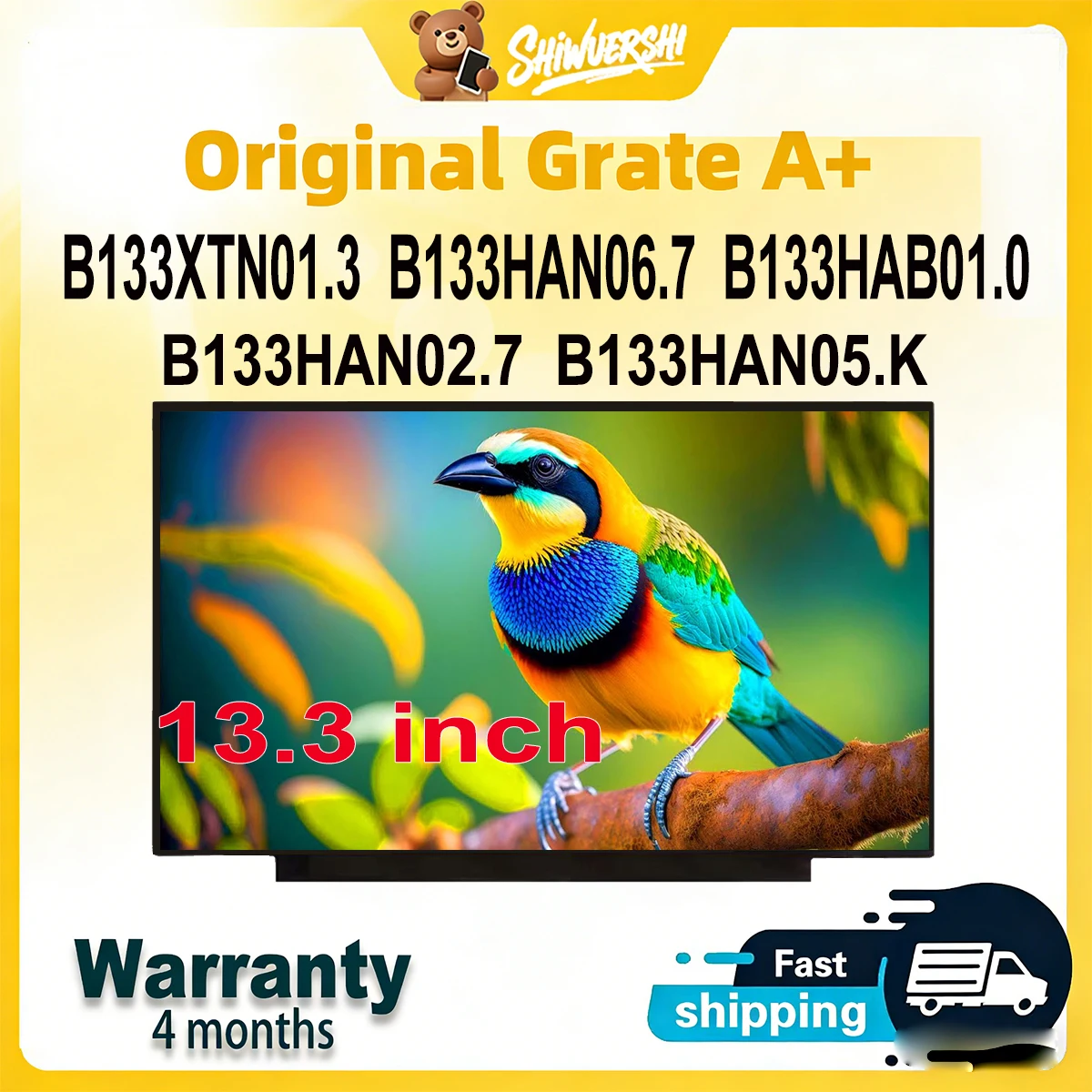 Wholesale 13.3" Laptop Lcd Screen Monitor Panel B133XTN01.3 B133HAN06.7 B133HAB01.0 B133HAN02.7 B133HAN05.K 60Hz Slim
Wholesale 13.3" Laptop Lcd Screen Monitor Panel B133XTN01.3 B133HAN06.7 B133HAB01.0 B133HAN02.7 B133HAN05.K 60Hz Slim