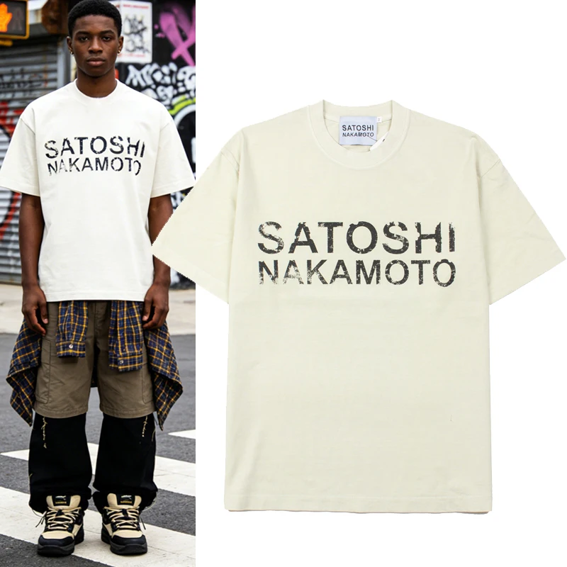 Trendy High Street Retro Hip-Hop Streetwear Brand Satoshi Nakamoto Classic Letter Print Trendy Casual Washed Vintage Short-Sleeve T-Shirt Summer Top
Trendy High Street Retro Hip-Hop Streetwear Brand Satoshi Nakamoto Classic Letter Print Trendy Casual Washed Vintage Short-Sleeve T-Shirt Summer Top