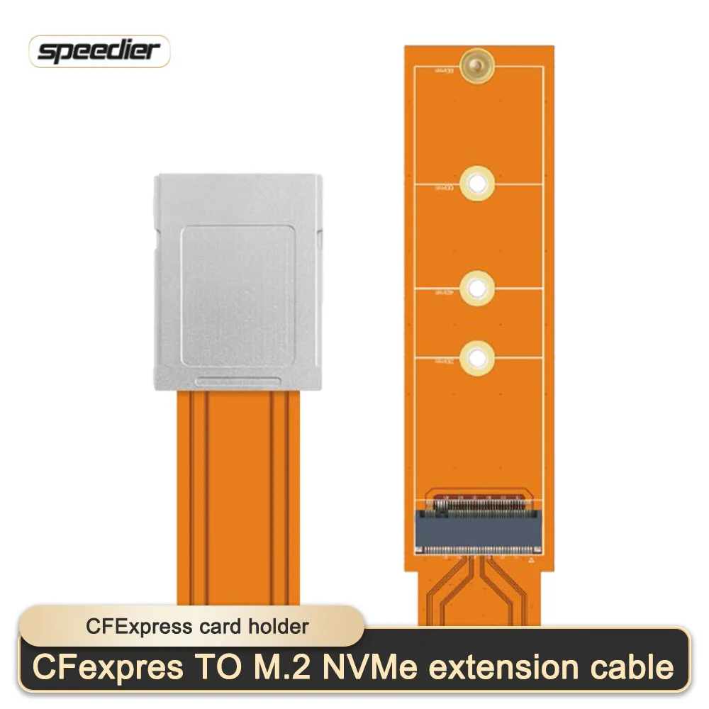 CFexpress Card Holder with To M.2 NVMe Extension Cable SSD Adapter for Data Transfer and Storage Expansion