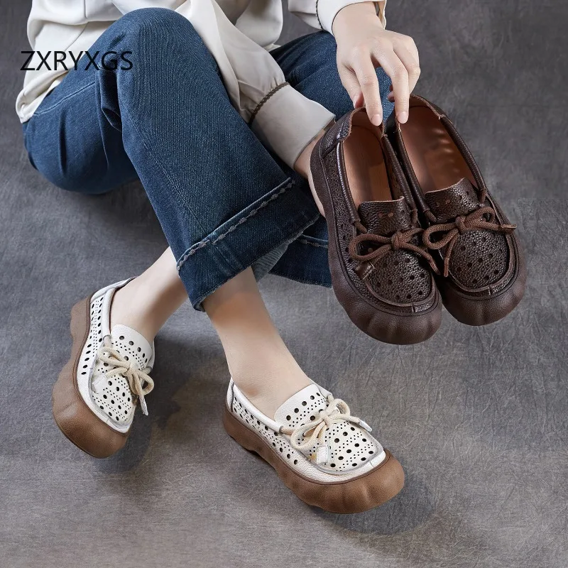 ZXRYXGS New 2026 Top Cowhide Real Leather Hole Hole Shoes Fashion Casual Sneakers Trendy Sandals Breathable Sneakers Women Flats
ZXRYXGS New 2026 Top Cowhide Real Leather Hole Hole Shoes Fashion Casual Sneakers Trendy Sandals Breathable Sneakers Women Flats