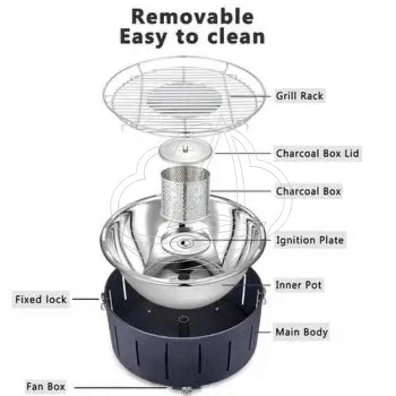 Portable Stainless Steel BBQ Grill Indoor Smokeless Charcoal Pellet Grill with Griddle
Portable Stainless Steel BBQ Grill Indoor Smokeless Charcoal Pellet Grill with Griddle