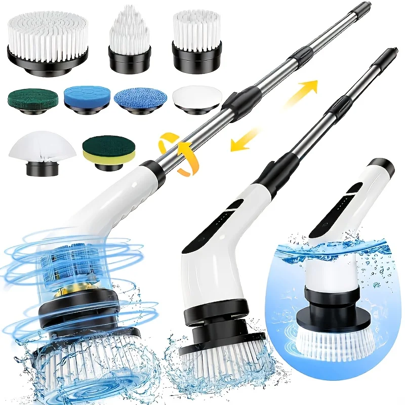 9-in-1 Electric Cleaning Brush Electric Spin Cleaning Scrubber Electric Cleaning Tools Parlour Kitchen Bathroom Cleaning Gadgets
9-in-1 Electric Cleaning Brush Electric Spin Cleaning Scrubber Electric Cleaning Tools Parlour Kitchen Bathroom Cleaning Gadgets
