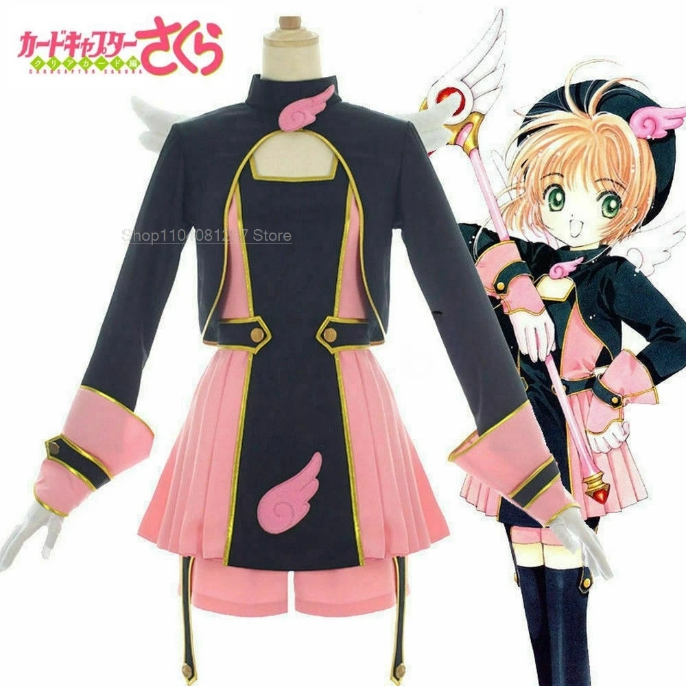 Костюм для косплея Сакура КИНОМОТО Сакура из аниме Cardcaptor розовое платье, Униформа, реквизит тростника для косплея
Костюм для косплея Сакура КИНОМОТО Сакура из аниме Cardcaptor розовое платье, Униформа, реквизит тростника для косплея