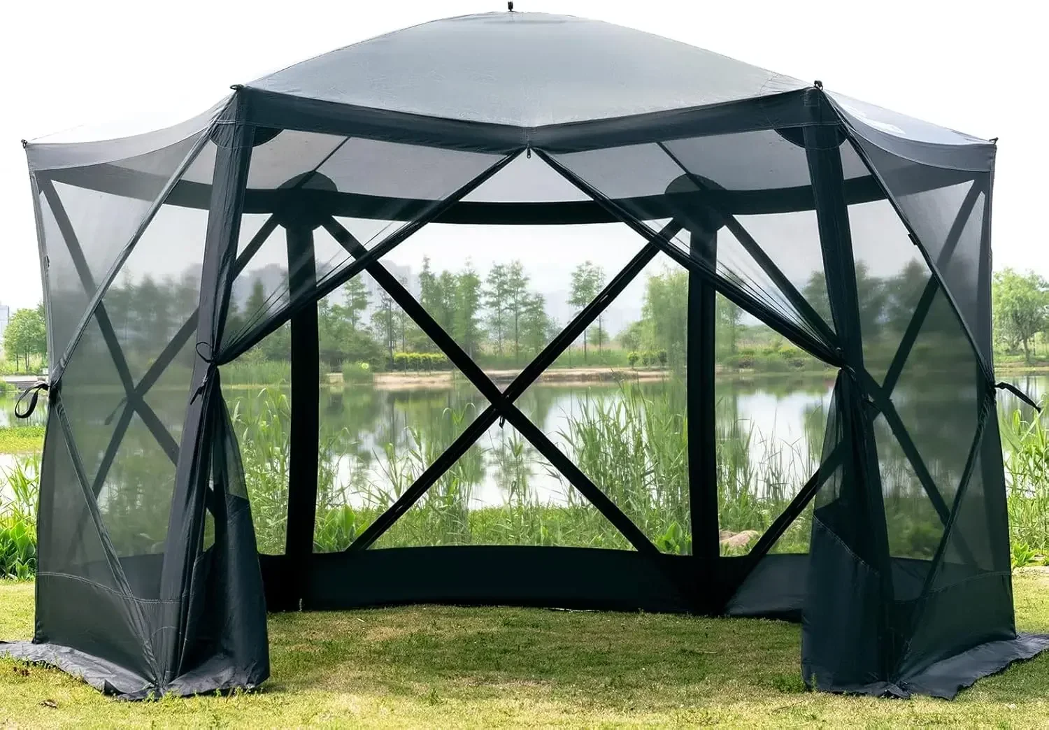 Палатка-шатер Pop Up Gazebo Screen House для кемпинга, 11,5 футов, на 8-10 человек, мгновенный навес с сеткой, портативный, для улицы
Палатка-шатер Pop Up Gazebo Screen House для кемпинга, 11,5 футов, на 8-10 человек, мгновенный навес с сеткой, портативный, для улицы