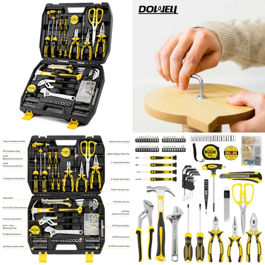 Tool Set, General Household Tool Kit, Hand Tool Kit with Toolbox Storage Case for Home Repair
Tool Set, General Household Tool Kit, Hand Tool Kit with Toolbox Storage Case for Home Repair