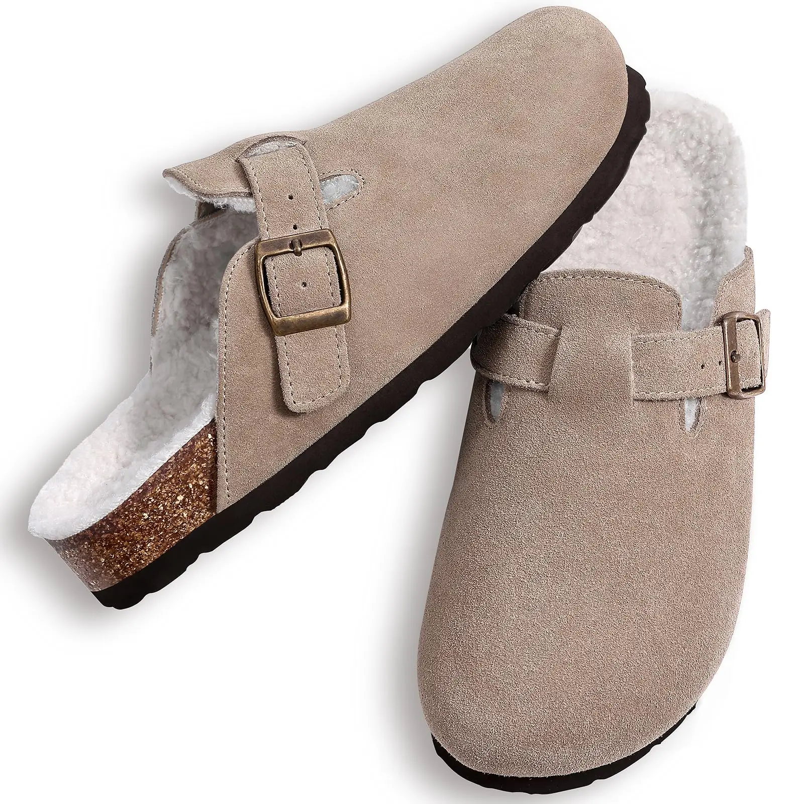 Pallene Fur Lined Suede Clogs for Women Men Cork Footbed Clogs Sandals With Arch Support Couple Outdoor Leather Mules Slippers
Pallene Fur Lined Suede Clogs for Women Men Cork Footbed Clogs Sandals With Arch Support Couple Outdoor Leather Mules Slippers