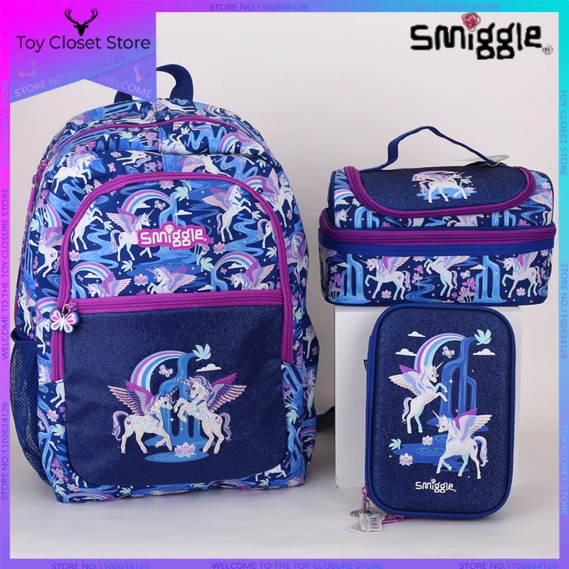 Австралийская серия Smiggle с голубым единорогом, ученики уменьшают нагрузку на школьные ранцы, синий мультяшный рюкзак для девочек, набор канцелярских принадлежностей, подарок
Австралийская серия Smiggle с голубым единорогом, ученики уменьшают нагрузку на школьные ранцы, синий мультяшный рюкзак для девочек, набор канцелярских принадлежностей, подарок