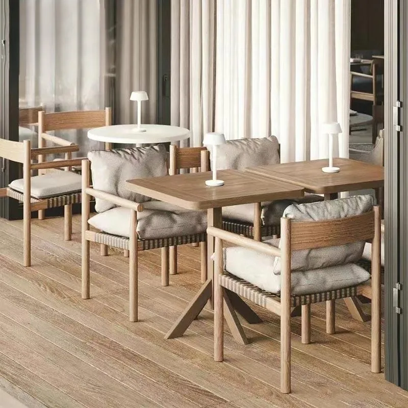 !@Solid Teak Wood Outdoor Table and Chair Set Waterproof Open-Air Garden Terrace for Courtyard Villa Long Table Design
!@Solid Teak Wood Outdoor Table and Chair Set Waterproof Open-Air Garden Terrace for Courtyard Villa Long Table Design