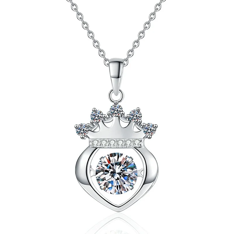 XL248 Lefei Fashion Luxury Trendy Classic Fine 1ct Moissanite Heart Crown Necklace For Charm Women 925 Silver Party Jewelry Gift 
XL248 Lefei Fashion Luxury Trendy Classic Fine 1ct Moissanite Heart Crown Necklace For Charm Women 925 Silver Party Jewelry Gift