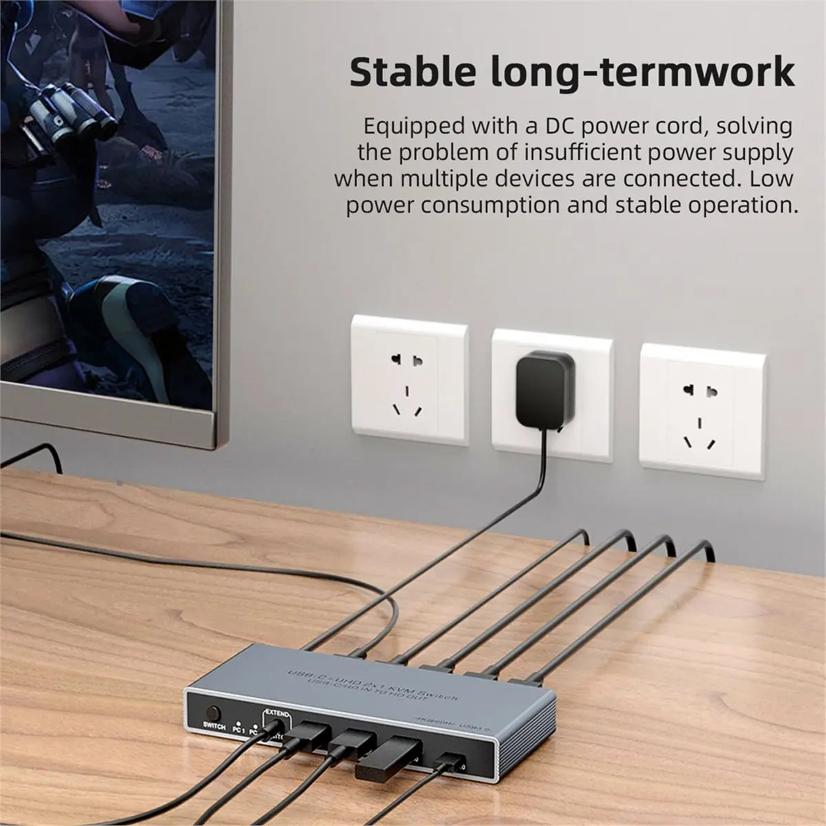 (A26M) USB-C+UHD 2x1 KVM Switch USB-C/HD in to HD Out KVM Dual-in-One-Out Switcher Two PC Share A Monitor/Keyboard Mouse
(A26M) USB-C+UHD 2x1 KVM Switch USB-C/HD in to HD Out KVM Dual-in-One-Out Switcher Two PC Share A Monitor/Keyboard Mouse