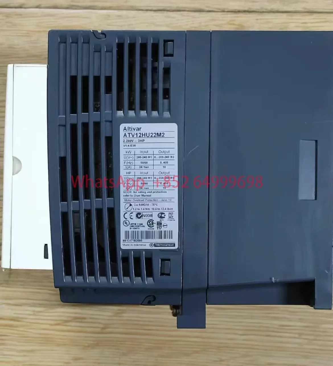 Used ATV12HU22M2 Schneider inverter tested ok2.2kw,220v
Used ATV12HU22M2 Schneider inverter tested ok2.2kw,220v