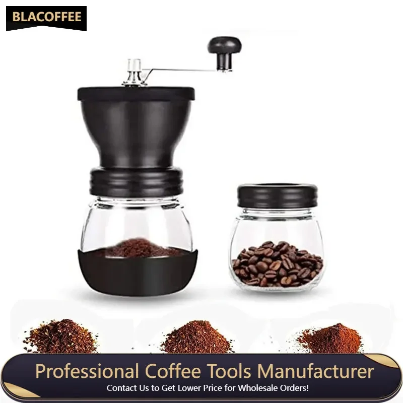 Hand Coffee Mill Adjustable Portable stainless Steel Coffee Bean Grinders Clear Glass Jars Silicone Cover French Press
Hand Coffee Mill Adjustable Portable stainless Steel Coffee Bean Grinders Clear Glass Jars Silicone Cover French Press