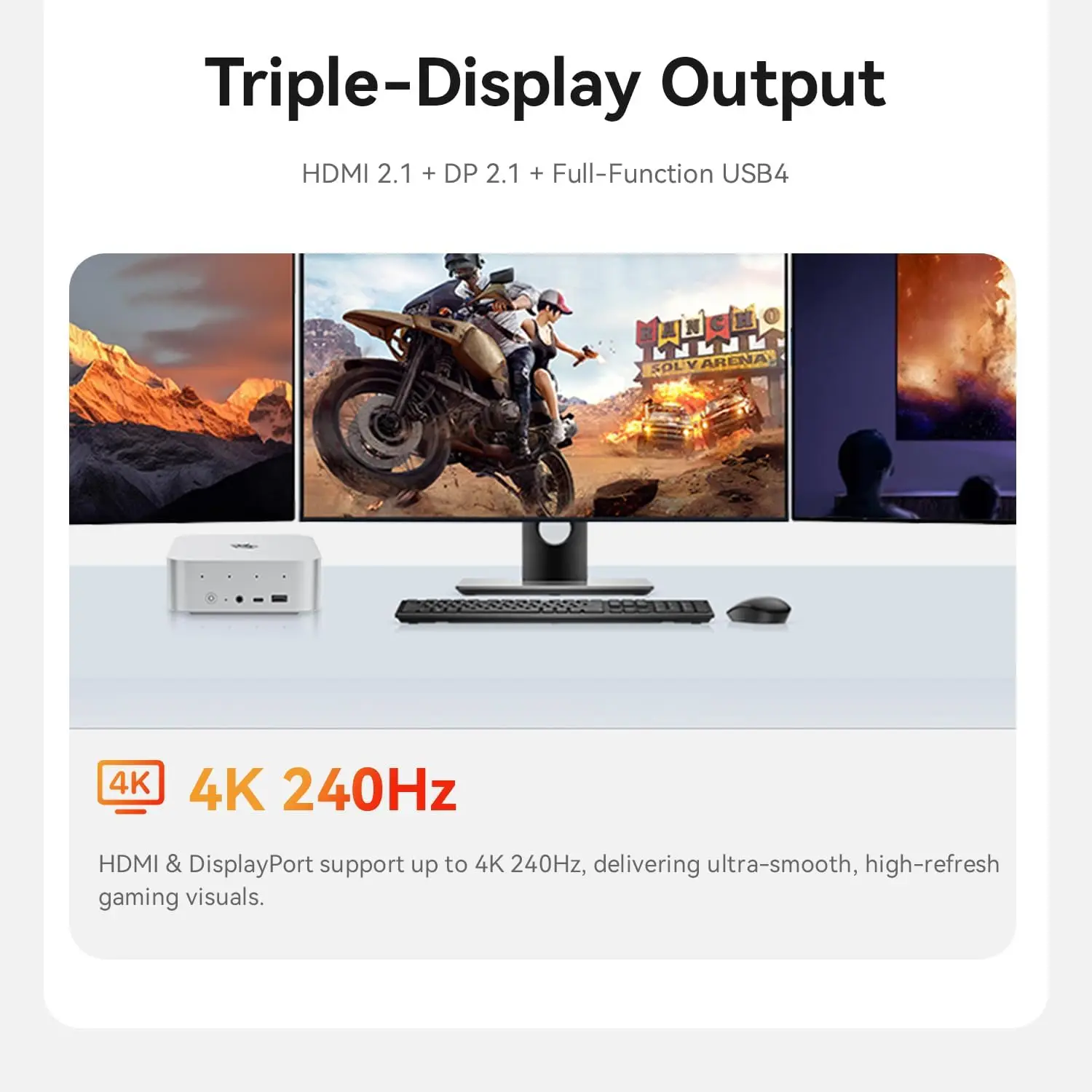 Мини-ПК 7, 32 ГБ ОЗУ, 1 ТБ SSD, поддержка 4K, три дисплея, DP, USB4, WiFi6, BT5.2
Мини-ПК 7, 32 ГБ ОЗУ, 1 ТБ SSD, поддержка 4K, три дисплея, DP, USB4, WiFi6, BT5.2