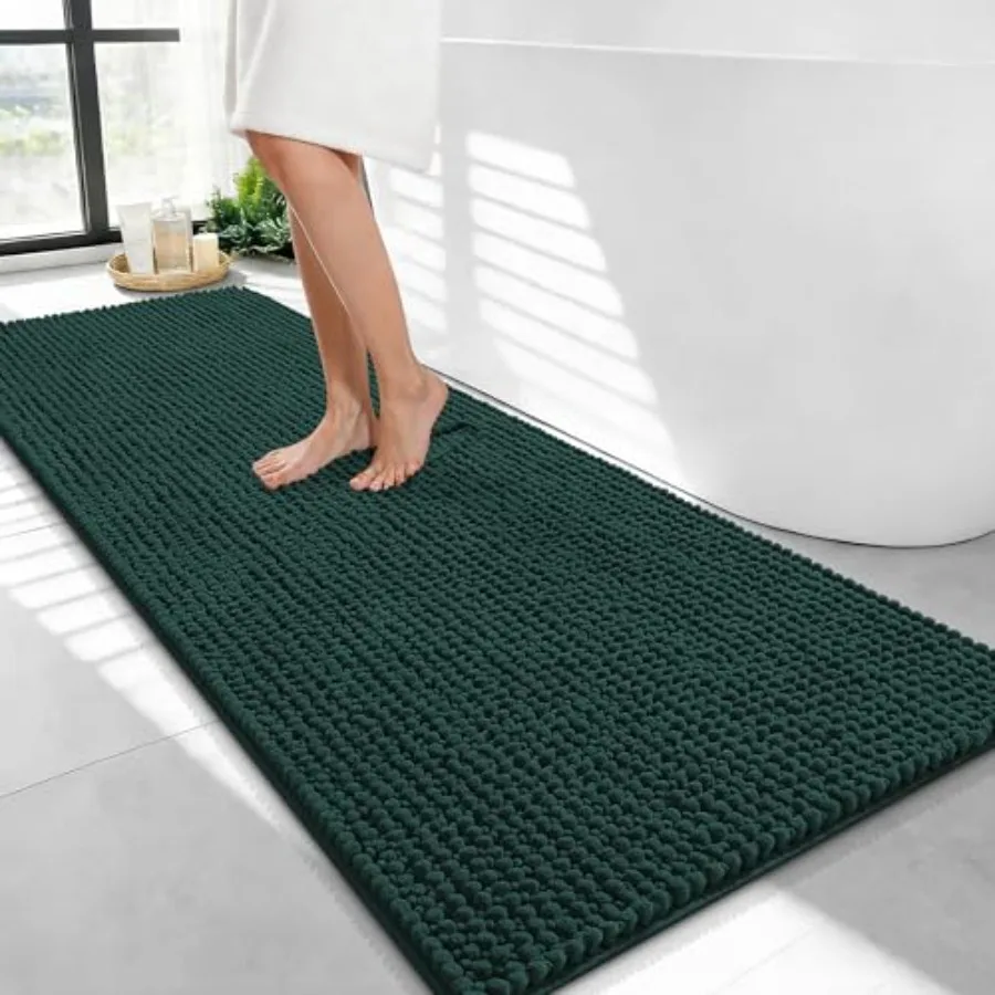Thick Bathroom Runner Rugs 47x24, Extra Soft Absorbent Chenille Bath Rugs, Rubber Backing, Machine Wash Dry, Long Bath Mats for
Thick Bathroom Runner Rugs 47x24, Extra Soft Absorbent Chenille Bath Rugs, Rubber Backing, Machine Wash Dry, Long Bath Mats for