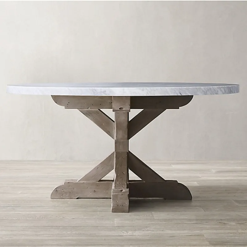 American solid wood dining table club villa dining room furniture
American solid wood dining table club villa dining room furniture