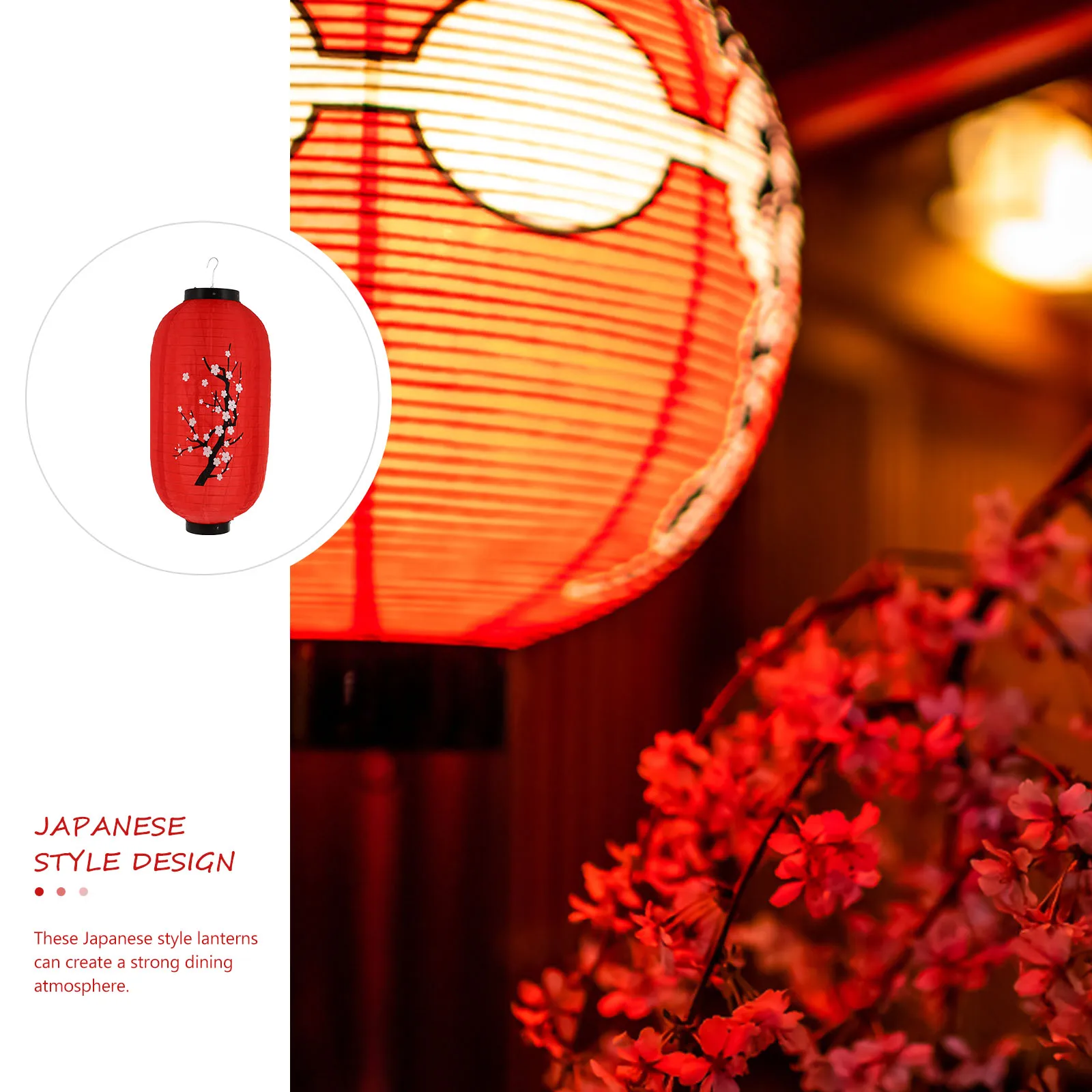 Japanese Style Plum Blossom Lantern 25x48cm RedMei Waterproof Decorative Lantern for Restaurant Hotel Party Festival Outdoor
Japanese Style Plum Blossom Lantern 25x48cm RedMei Waterproof Decorative Lantern for Restaurant Hotel Party Festival Outdoor