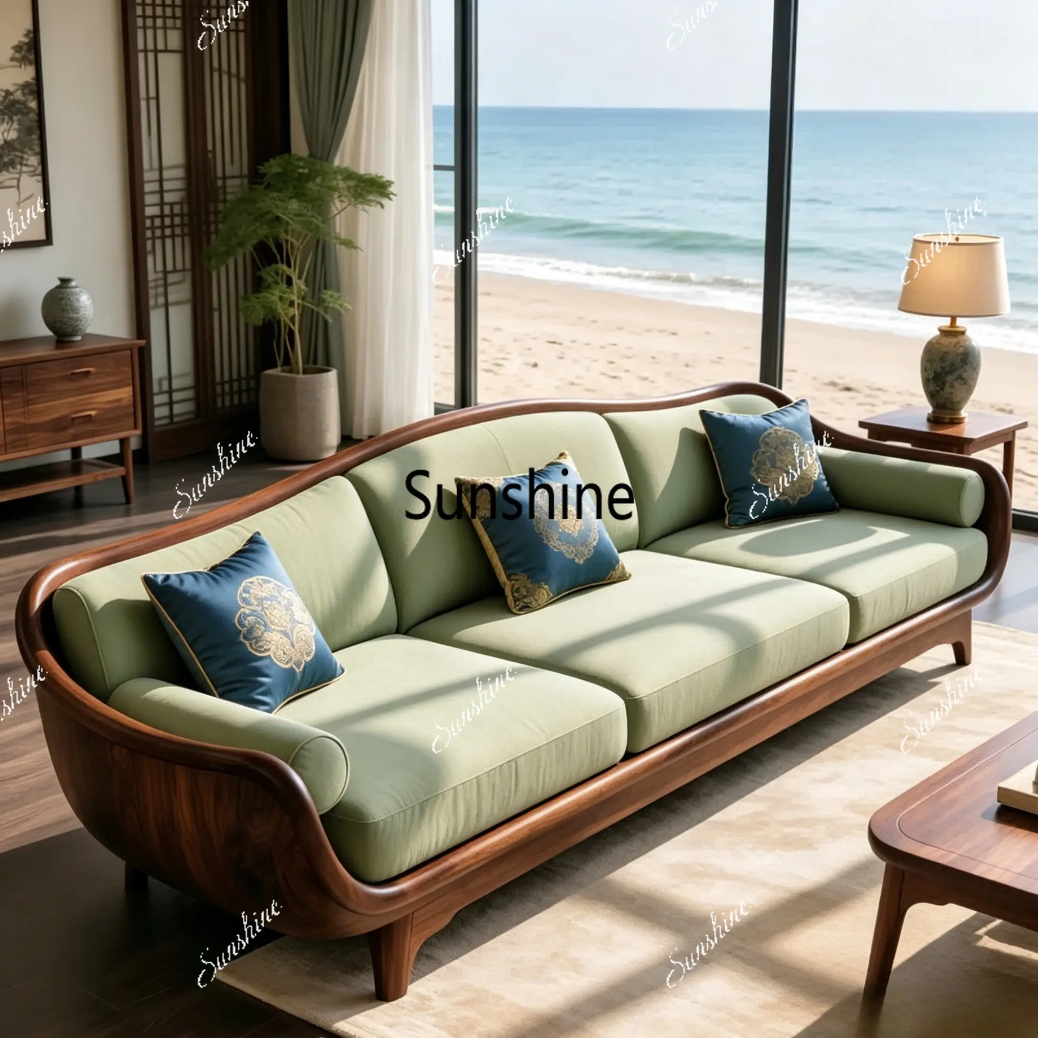 Straight row villa living room modern simple high-end casual leather sofa
Straight row villa living room modern simple high-end casual leather sofa