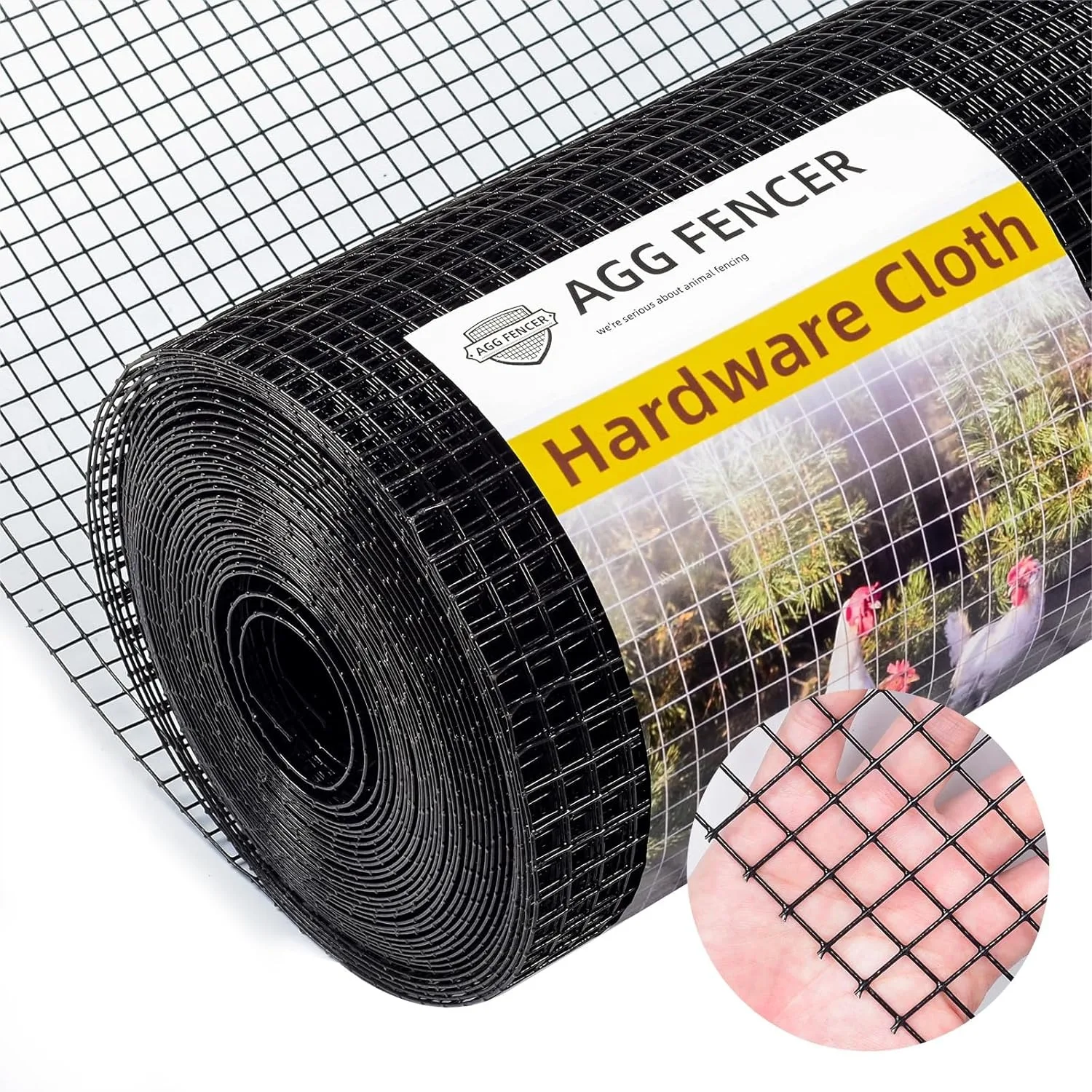 16in X 10ft Black Hardware Cloth 1/2in 19Ga PVC Coated Wire Mesh Vinyl Coated Fence Welded Metal Chicken Wire Fencing Roll For Garden Plant Fencing And Chicken Coop
16in X 10ft Black Hardware Cloth 1/2in 19Ga PVC Coated Wire Mesh Vinyl Coated Fence Welded Metal Chicken Wire Fencing Roll For Garden Plant Fencing And Chicken Coop