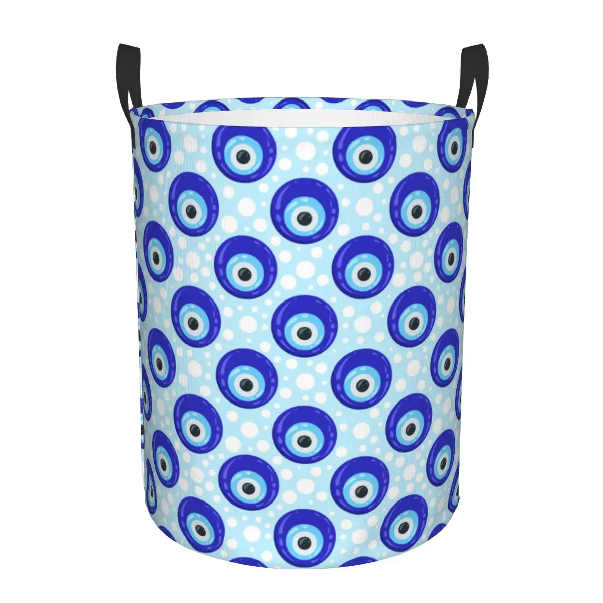 Evil Eye Pattern Greek Bead And Turkish Blue Laundry Hamper Large Clothes Storage Basket Mediterranean Toys Bin Organizer
Evil Eye Pattern Greek Bead And Turkish Blue Laundry Hamper Large Clothes Storage Basket Mediterranean Toys Bin Organizer