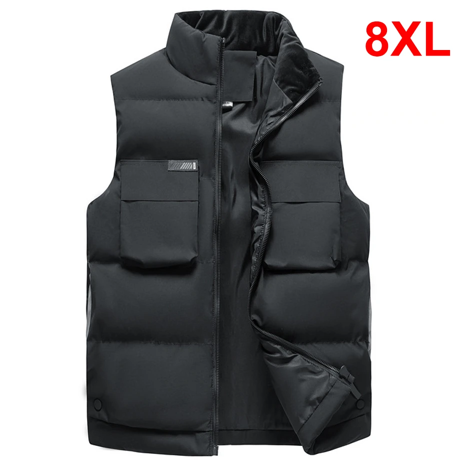 Winter Vests Men Thick Warm Vest Plus Size 8XL Fashion Casual Solid Color Cargo Vests Sleeveless Jacket Big Size 8XL
Winter Vests Men Thick Warm Vest Plus Size 8XL Fashion Casual Solid Color Cargo Vests Sleeveless Jacket Big Size 8XL