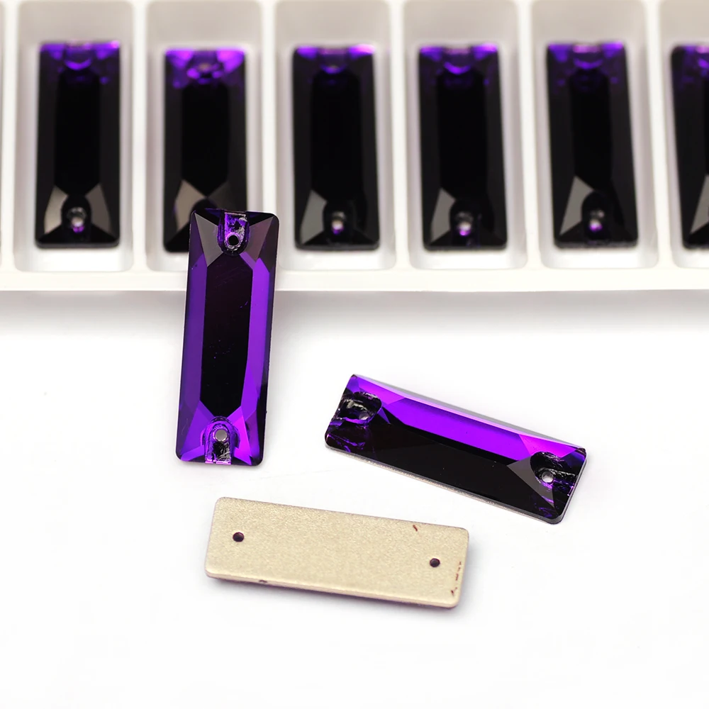 Purple Velvet Shiny Baguette Glass Flatback Crystal Sew On Rhinestones Crafts Glitter 3D Sewing Accessories Design Decorations
Purple Velvet Shiny Baguette Glass Flatback Crystal Sew On Rhinestones Crafts Glitter 3D Sewing Accessories Design Decorations