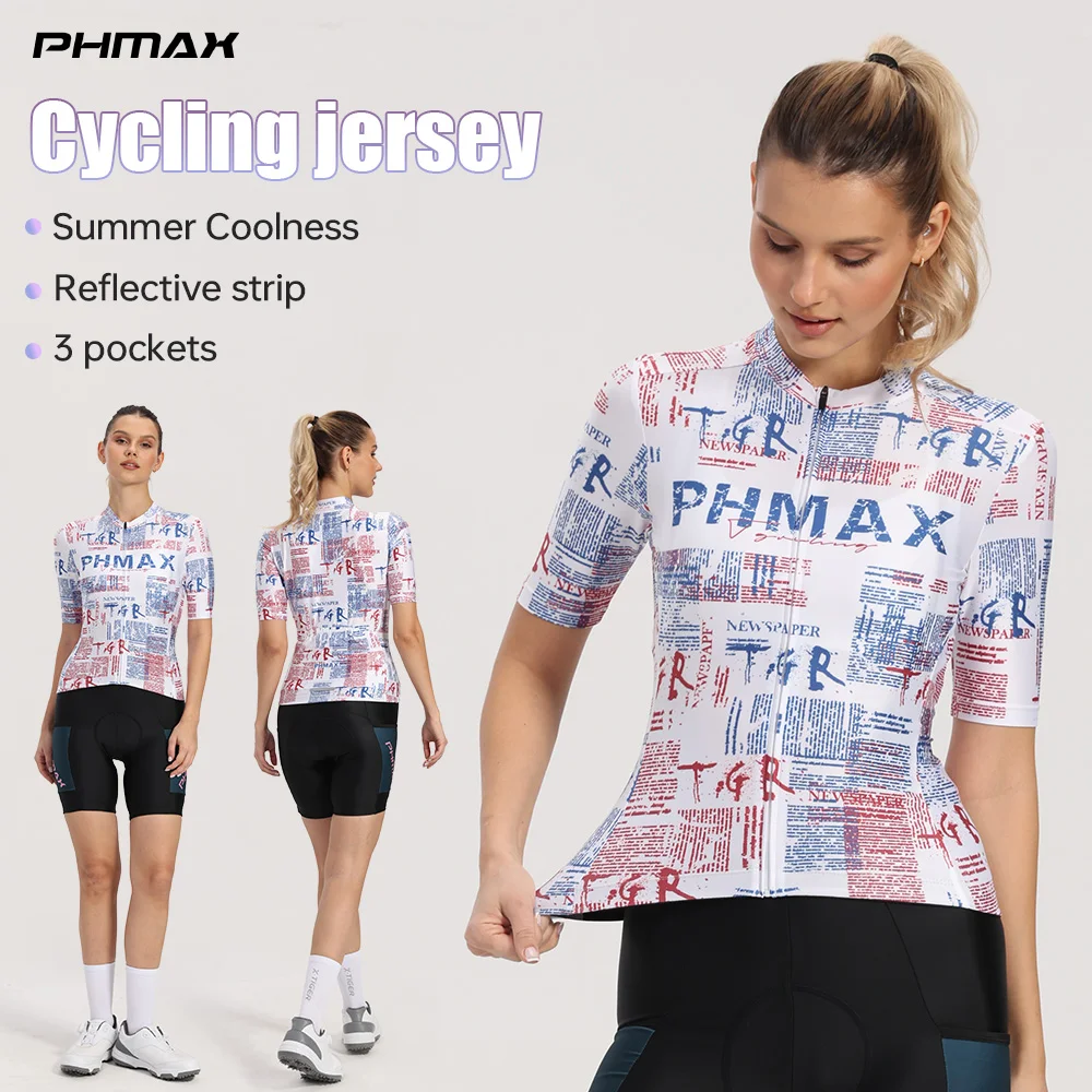 PHMAX Women's Cycling Jersey Summer Breathable Pro Short Sleeve Cycling Maillot Anti-UV SPF 50+ Mountain Road Cycling Clothing
PHMAX Women's Cycling Jersey Summer Breathable Pro Short Sleeve Cycling Maillot Anti-UV SPF 50+ Mountain Road Cycling Clothing