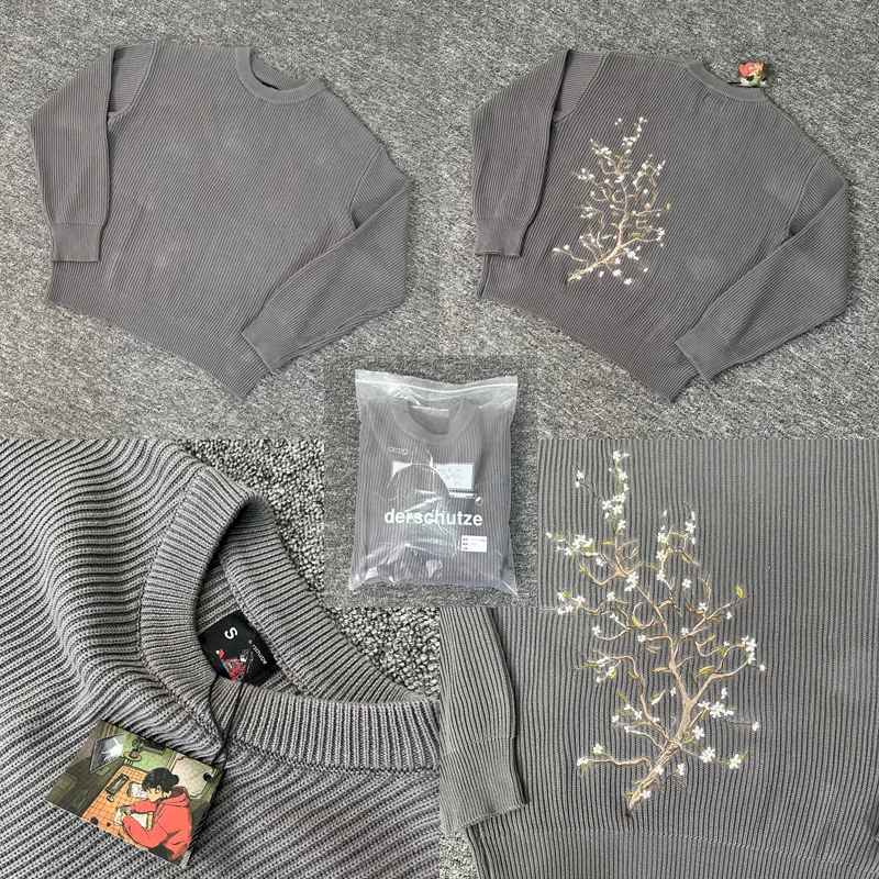 American Derschutze Sweater Classic Flower Embroidery Men's High Street Loose Crewneck Knitted Pullover One Day Shipped Out
American Derschutze Sweater Classic Flower Embroidery Men's High Street Loose Crewneck Knitted Pullover One Day Shipped Out