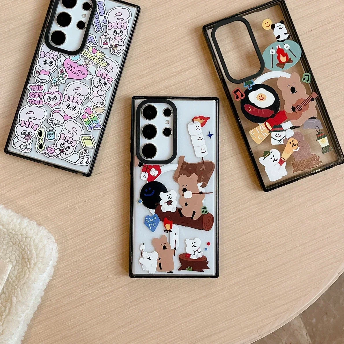 Rabbit Bear MagSafe Acrylic Black Border Magnetic Phone Case for Samsung Galaxy S22U S23 Ultra S24 Ultra Cover Protective Shell
Rabbit Bear MagSafe Acrylic Black Border Magnetic Phone Case for Samsung Galaxy S22U S23 Ultra S24 Ultra Cover Protective Shell