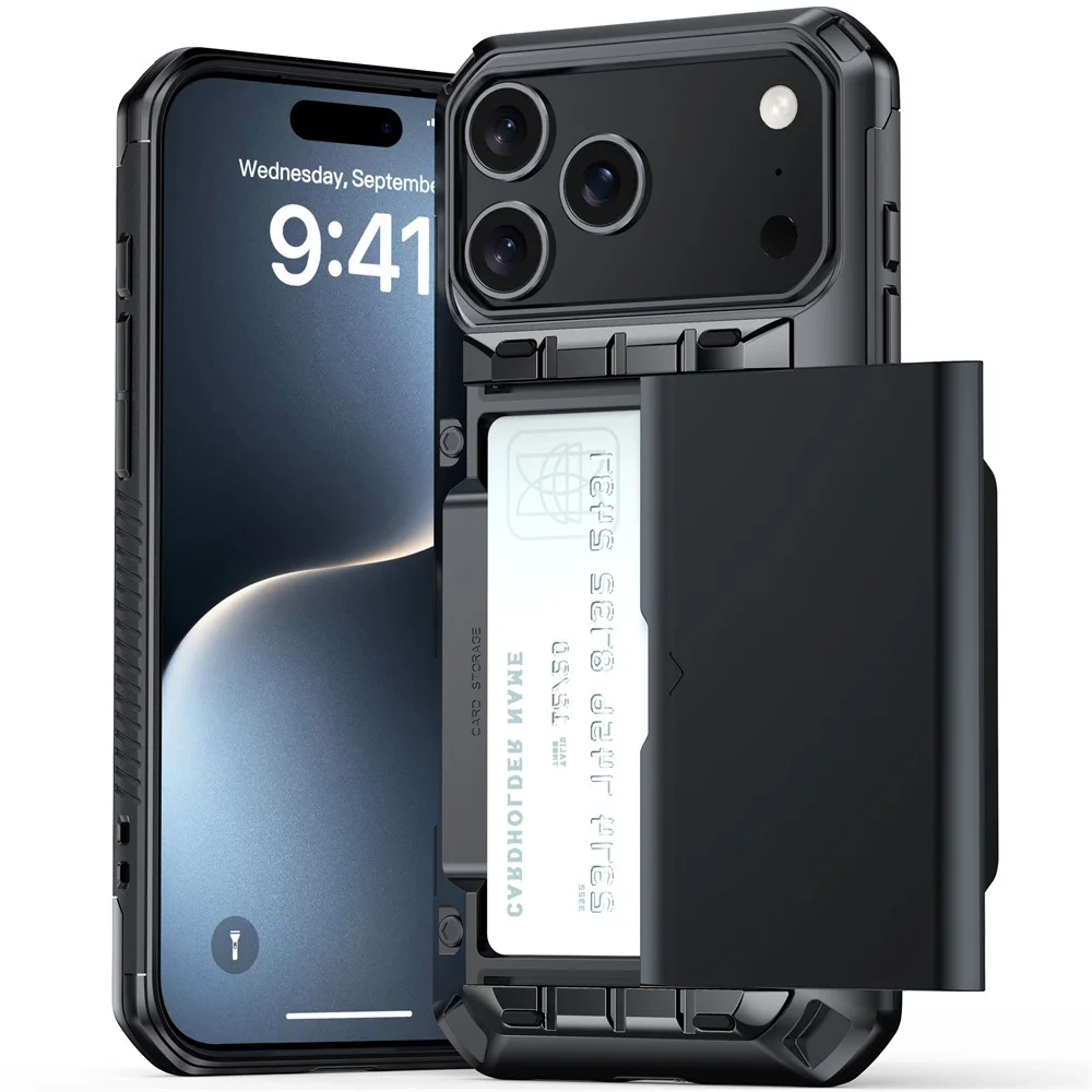 Shockproof Sliding Card Holder Wallet Case for iPhone 15 Pro Max 16 17 Pro, Hybrid Heavy Duty Cards Pocket Slot Hard Phone Cover
Shockproof Sliding Card Holder Wallet Case for iPhone 15 Pro Max 16 17 Pro, Hybrid Heavy Duty Cards Pocket Slot Hard Phone Cover