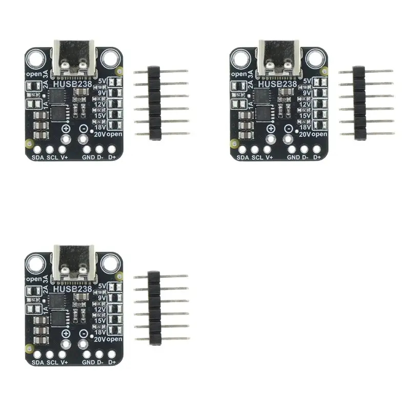 FULL-3X HUSB238 PD Decoy Module IIC Control Or Fixed Level Output USB Type CPD Sink
FULL-3X HUSB238 PD Decoy Module IIC Control Or Fixed Level Output USB Type CPD Sink