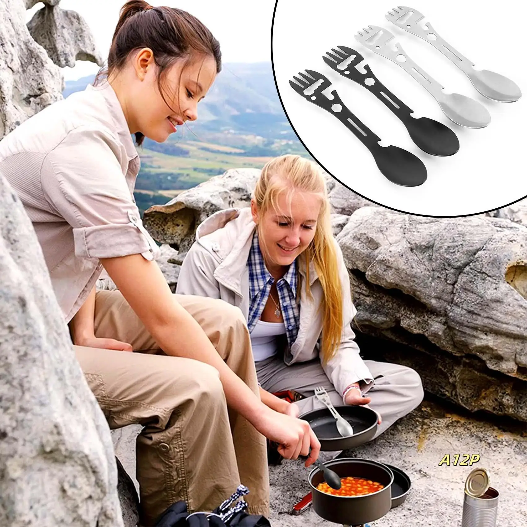 4Pcs 10In1 Camping Spork Multi-Functional Spork Spoon Can Opener Serrated Wrench For Outdoor Hiking Backpacking
4Pcs 10In1 Camping Spork Multi-Functional Spork Spoon Can Opener Serrated Wrench For Outdoor Hiking Backpacking