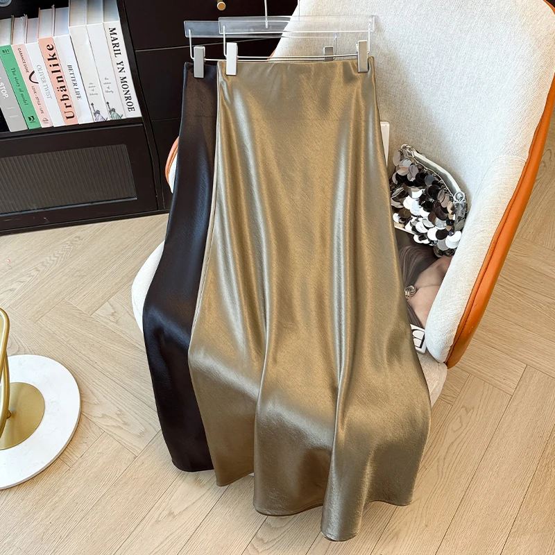 High Waist Slimming Diamond Pattern Acetate Satin Skirt Women's Mid-Thigh Length Bodycon Fish Tail Skirt for Autumn
High Waist Slimming Diamond Pattern Acetate Satin Skirt Women's Mid-Thigh Length Bodycon Fish Tail Skirt for Autumn