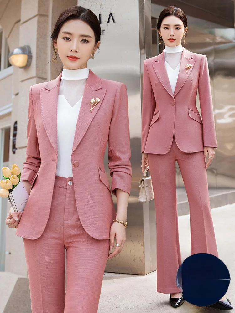 Pink Suit Set Women's Professional Workwear Elegant Small Size Jacket Commute Style Long Sleeve Polyester Fiber
Pink Suit Set Women's Professional Workwear Elegant Small Size Jacket Commute Style Long Sleeve Polyester Fiber