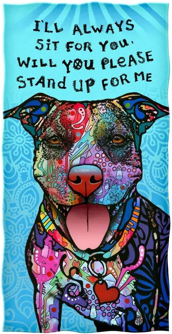 Dog Beach Towel - Stand Up for Me Pit Bull Print, Super Soft Plush Cotton for Pool, Beach & Kids, Colorful Gift
Dog Beach Towel - Stand Up for Me Pit Bull Print, Super Soft Plush Cotton for Pool, Beach & Kids, Colorful Gift