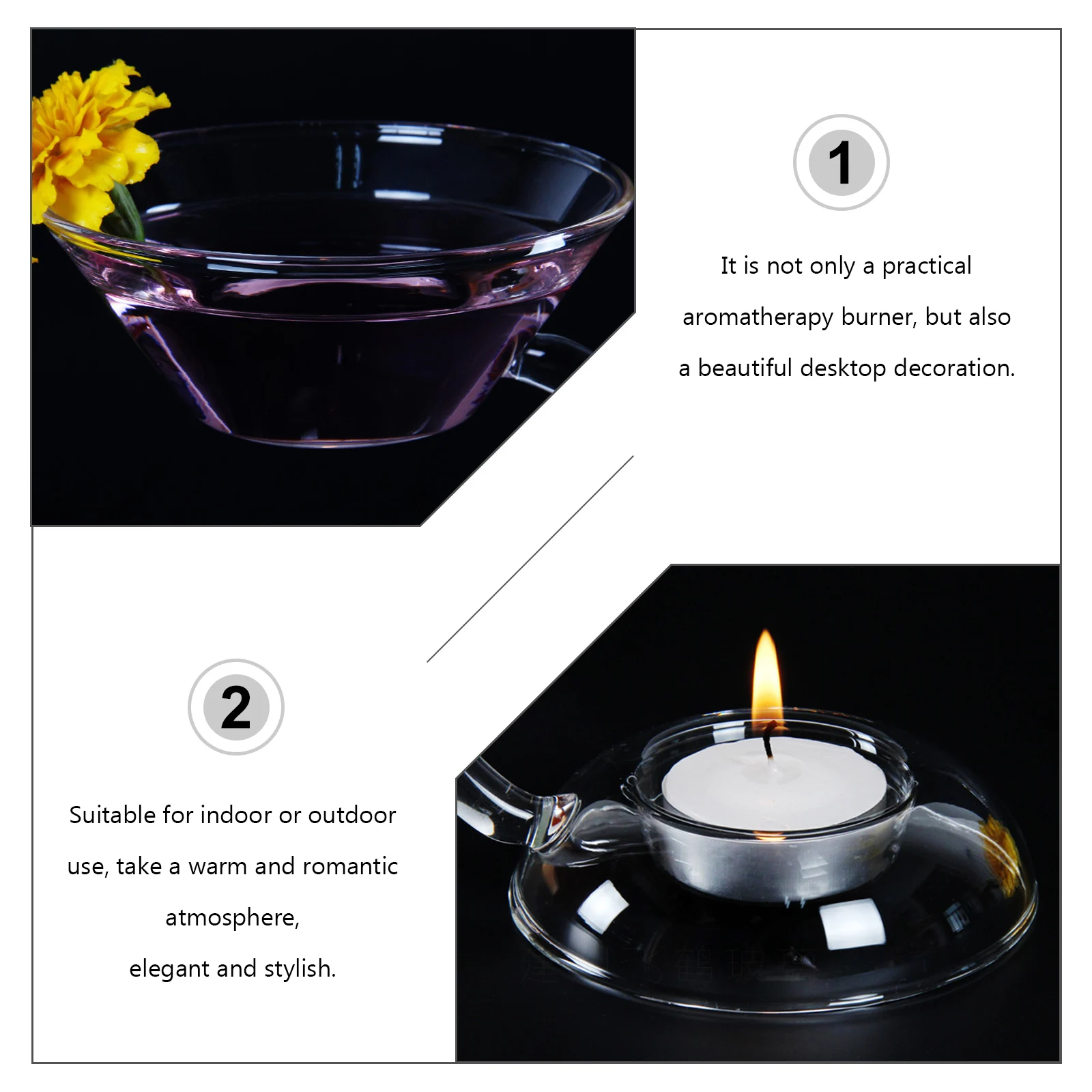 1Pcs Elegant Clear Oil Burner Aroma Diffuser for Indoor Outdoor Use Essential Oil Warmer with Tealight Scented Wax Melts
1Pcs Elegant Clear Oil Burner Aroma Diffuser for Indoor Outdoor Use Essential Oil Warmer with Tealight Scented Wax Melts