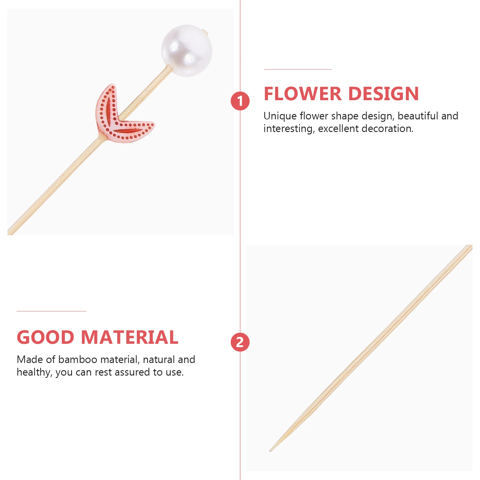 100Pcs Portable Fruits Picks Practical Cocktail Sticks for Appetizers Desserts Party Decorative Food Picks Dessert Eating Sticks
100Pcs Portable Fruits Picks Practical Cocktail Sticks for Appetizers Desserts Party Decorative Food Picks Dessert Eating Sticks