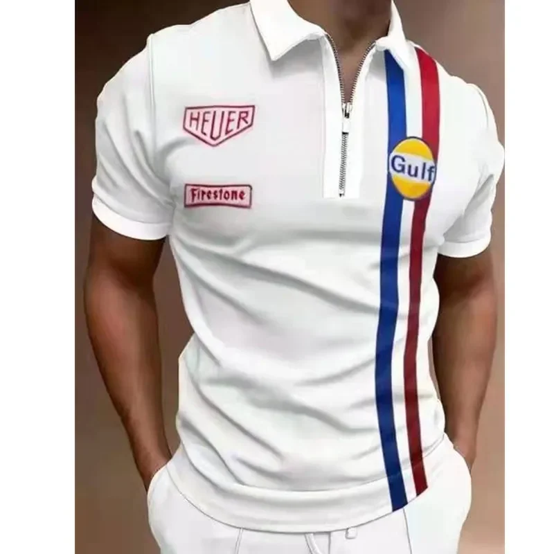 2023 Summer Chic Plaid stripe Casual Mens Short Sleeve Polo Shirts Patchwork Turn-down Collar Zipper Design Men Street clothes
2023 Summer Chic Plaid stripe Casual Mens Short Sleeve Polo Shirts Patchwork Turn-down Collar Zipper Design Men Street clothes